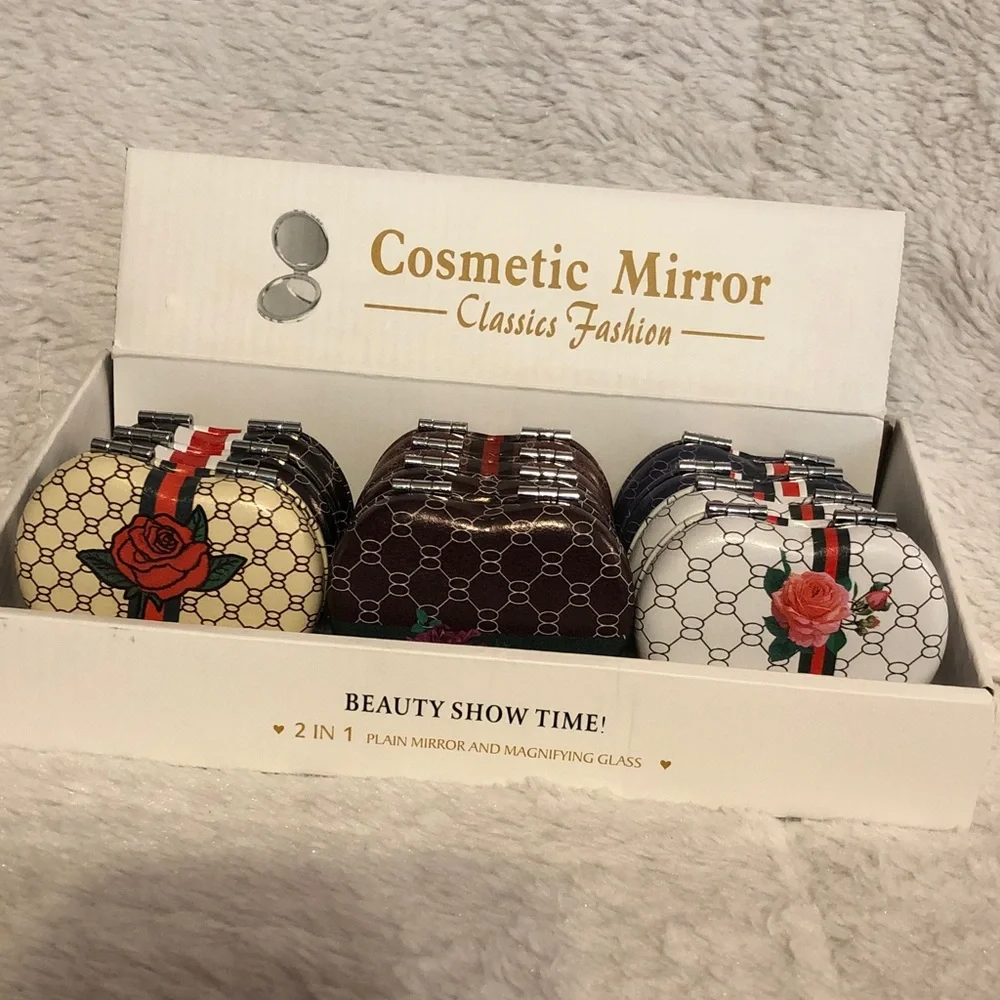 Floral Patterned Cosmetic Mirror (pick a color) - Picture 9 of 10